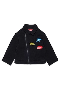 Diesel Kids Logo Patch Zipped Jacket