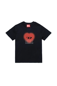 Diesel Kids D-Logo Printed Crewneck T-Shirt