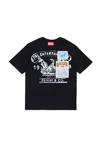 Diesel Kids Logo Printed Crewneck T-Shirt