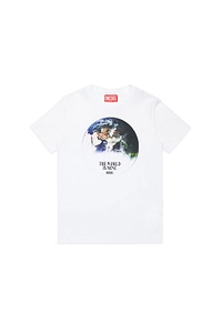 Diesel Kids Earth Printed Crewneck T-Shirt