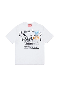 Diesel Kids Graphic Printed Crewneck T-Shirt