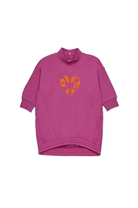Diesel Kids Heart Shape Logo Printed Sweatshirt Dress