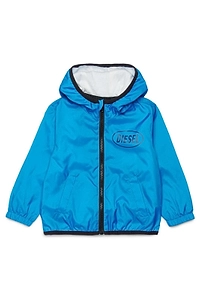 Diesel Kids Logo Printed Hooded Jacket
