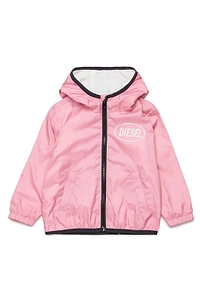 Diesel Kids Logo Printed Hooded Jacket