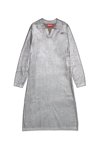 Diesel Kids Oval-Logo V-Neck Long Dress