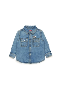 Diesel Kids Oval-D Logo Denim Shirt