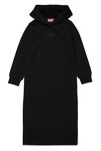 Diesel Kids Oval-D Logo Embroidered Hoodie Dress