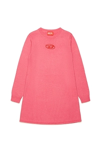 Diesel Kids Oval-D Logo Embroidered Knitted Dress