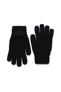 Diesel Kids Oval-D Logo Embroidered Knitted Gloves