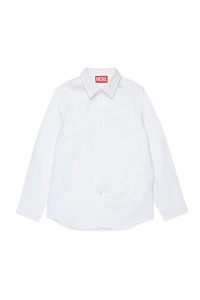 Diesel Kids Oval-D Logo Embroidered Long-Sleeved Shirt