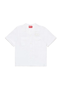Diesel Kids Oval D Logo Embroidered Shirt
