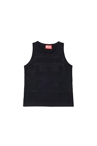 Diesel Kids Rhinestone Embellished Tank Top