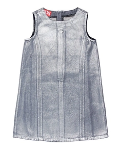 Diesel Kids Oval-D Logo Metallic Knitted Dress