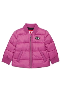 Diesel Kids Oval-D Logo Patch Padded Jacket