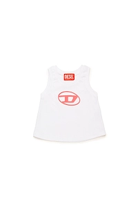 Diesel Kids Oval-D Logo Printed Tank Top