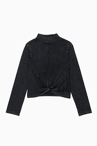 Diesel Kids Tknot Studded Knot-Front Top
