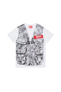 Diesel Kids Vest Printed Crewneck T-Shirt