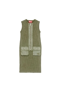 Diesel Kids Zip-Up Sleeveless Ribbed-Knit Dress