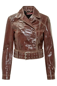 Diesel L-Egend Belted Cropped Jacket