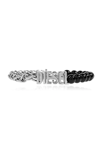 Diesel Logo Beaded Chain Bracelet
