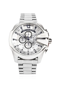 Diesel Logo Engraved Chain Detailed Watch