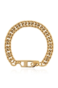 Diesel Logo Engraved Chained Bracelet