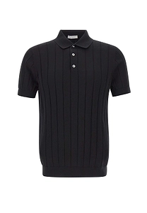 Diktat Wide Ribbed Polo Shirt