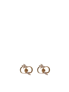 Dior Crystal Logo Stud Earrings