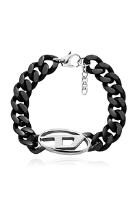 Diesel Logo Plaque Chained Bracelet