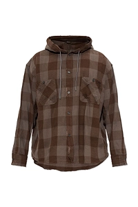 Diesel S Drum Checked Hooded Shirt