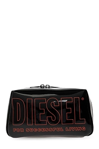 Diesel Logo Print Zip-Up Toiletry Bag