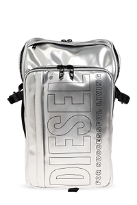 Diesel Logo Print Zip-Up Backpack