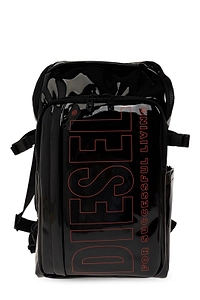 Diesel Logo Print Zip-Up Backpack
