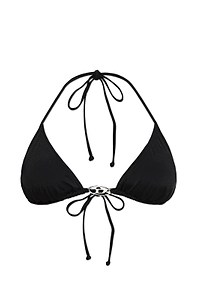 Diesel Sees T Dnm Logo Plaque Bikini Top
