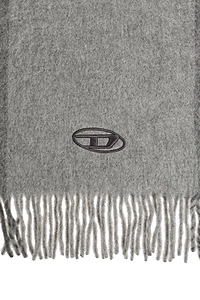 Diesel Solida Logo Fringe Scarf