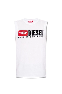 Diesel T-Isco-Div Logo Printed Tank Top