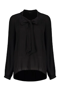 Diesel Tie-Neck Long-Sleeve Top