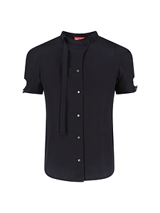 Diesel Tie-Neck Short-Sleeve Shirt