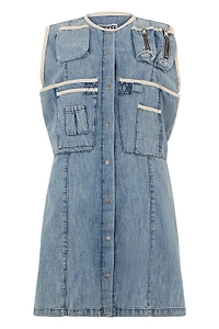Diesel De-Glos-Fs Denim Sleeveless Dress