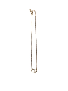 Dior Logo Pendant Necklace