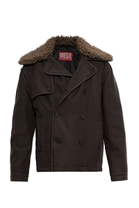 Diesel W Jake Qmch Shearling Collar Coat