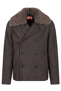 Diesel W-Jake Shearling-Collar Jacket