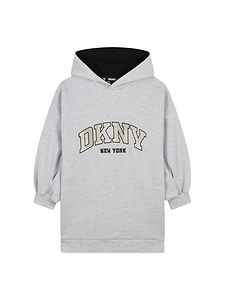 Dkny Casual Logo Hoodie Dress