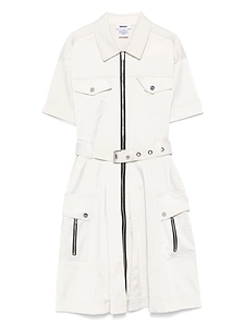 Dkny Short Sleeved Zip-Up Mini Dress