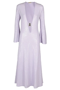 Dodo Bar Or Deep-V Long-Sleeve Dress