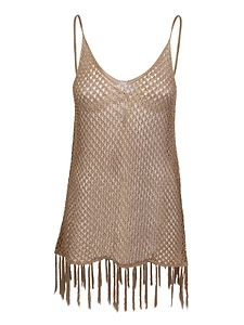 Dodo Bar Or Woven Detailed Fringed Top