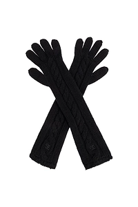 Dolce & Gabbana Cable-Knit Long Gloves