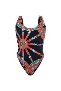 Dolce & Gabbana Carretto-Printed One-Piece Olympic Swimsuit