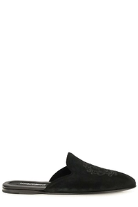 Dolce & Gabbana Embroidered Slip-On Mules