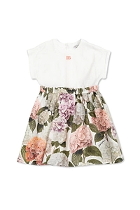 Dolce & Gabbana Kids Floral Printed Short-Sleeved Dress